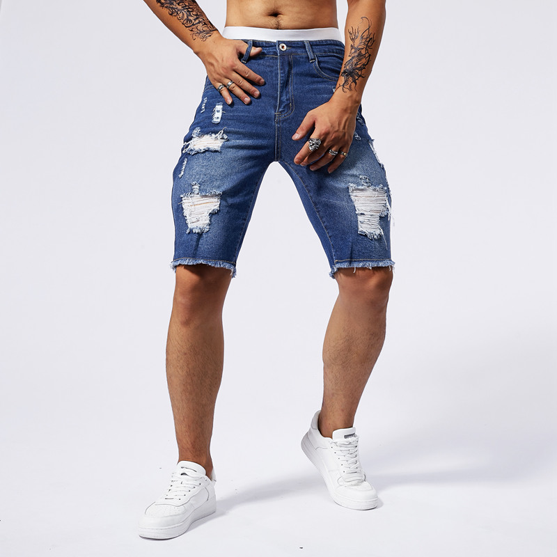 Celana Pendek Denim Robek Pria - Streetwear Brand Fashion ulasan dan harga