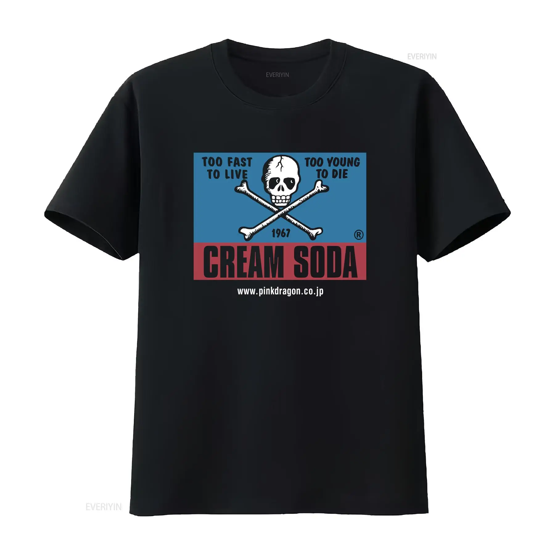 Kaos Vintage Cream Soda Skull  - Streetwear Brand Japanese ulasan dan harga