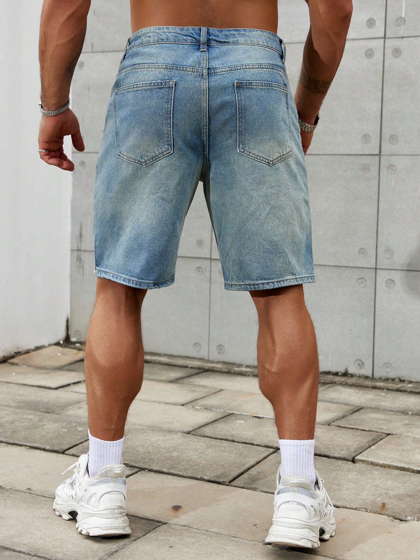Celana pendek Jeans sobek pria - Streetwear Brand Fashion ulasan dan harga
